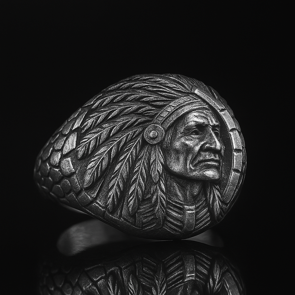 INDIAN CHIEF - 925 STERLING SILVER