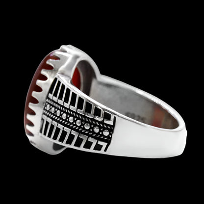 SCARLET SENTINEL - 925 STERLING SILVER