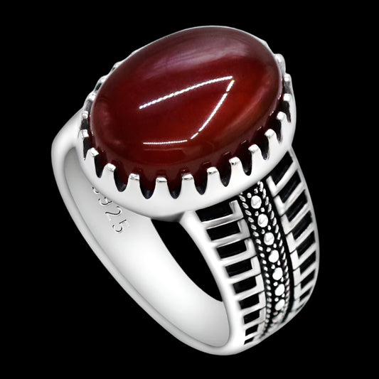 SCARLET SENTINEL - 925 STERLING SILVER