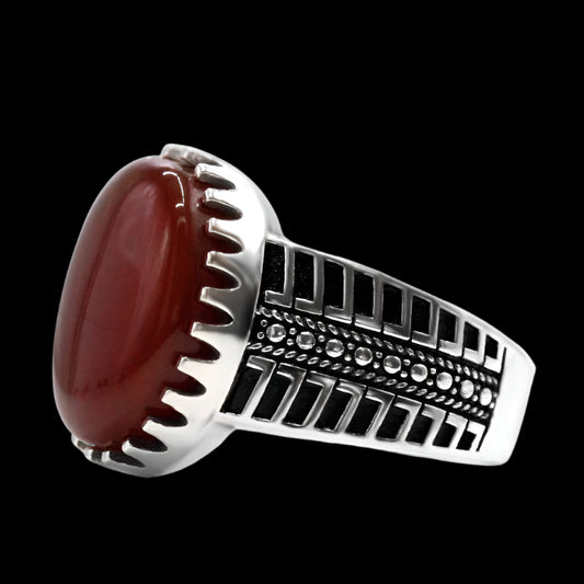 SCARLET SENTINEL - 925 STERLING SILVER